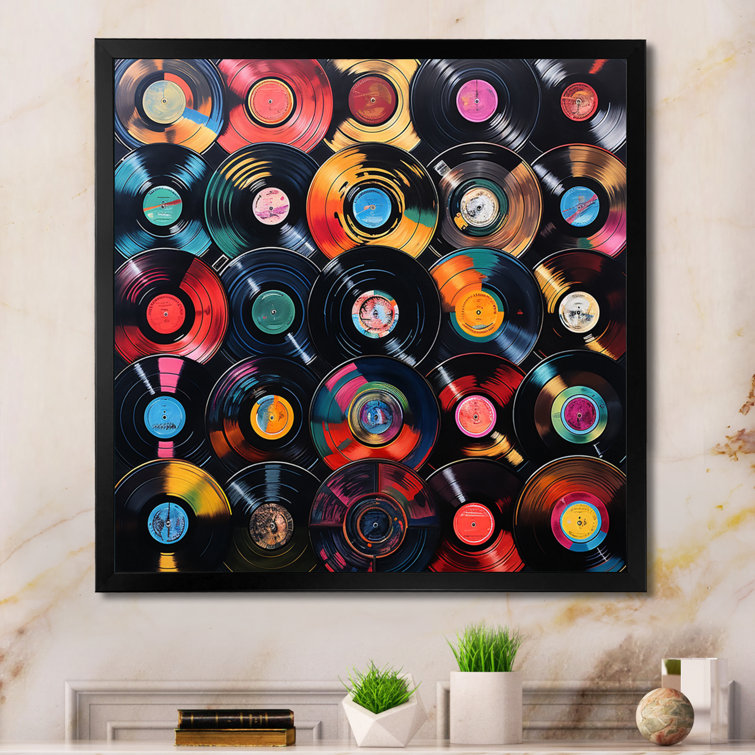 CMYK Retro Records by Elo Marc Colors Music Cool Wall Decor Art Print  Poster 22x34 - Poster Foundry