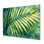 «Green Tropical Safari Palms III - Palm Trees», impression murale en métal
