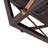 2 - Light Open Cage Square Wood Grain Flush Mount
