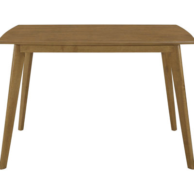 Table de salle à manger à pieds inclinés au fini châtaignier - Bois massif, rectangulaire pour un style Mid-Century moderne et élégant