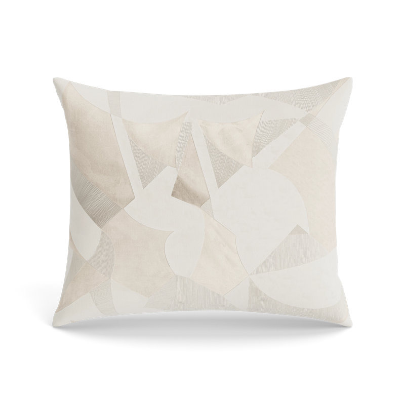 Clio Lumbar Pillow Cover & Insert, Pearl