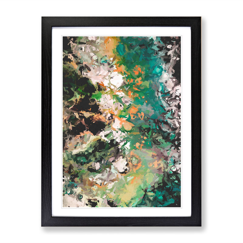 Ceremony Of Shadows - Painting, White, Black Framed, 66cm H x 48cm W x 2cm D