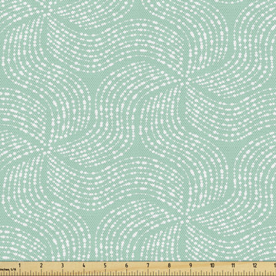 Chayni Circling Wavy Lines with Points Curving Rounding Multi-Purpose Fabric