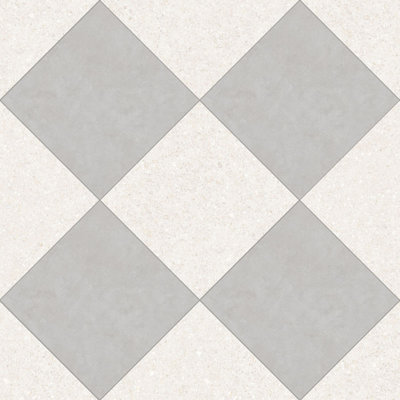 Lithos 12X12 Checkerboard Blanco And Cemento