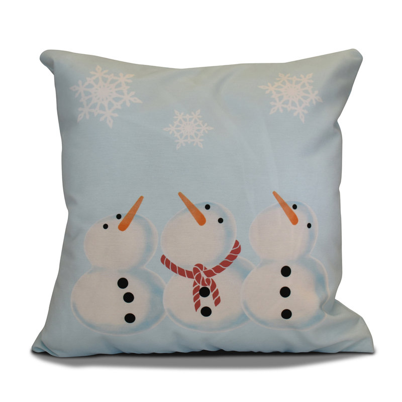 Coastal Christmas Reversible Throw Pillow, 26" x 26" , Light Blue