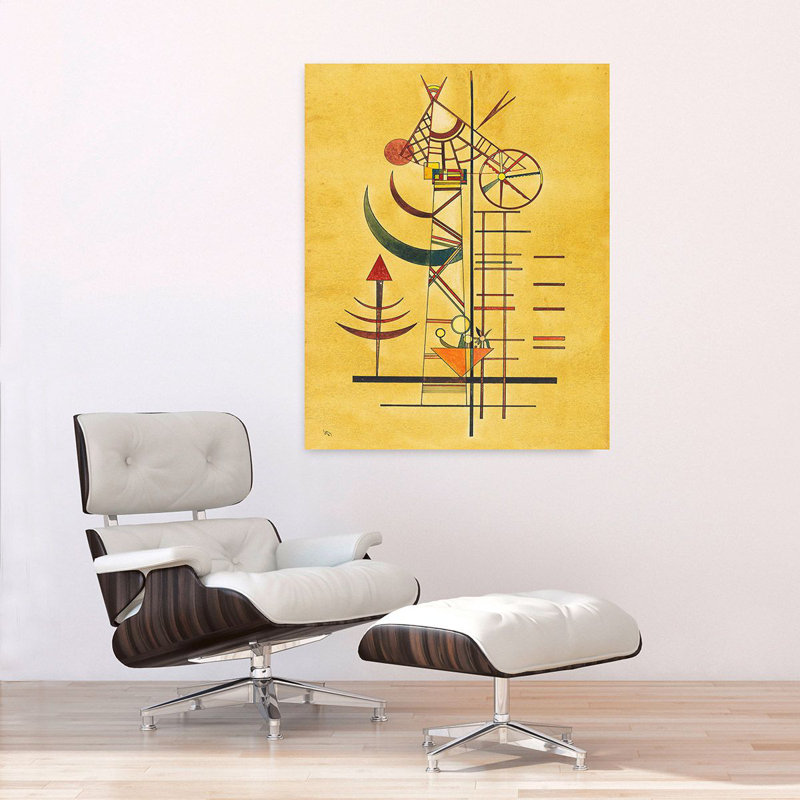 Curved Tips by Wassily Kandinsky - Wrapped Canvas Print, 70cm H x 50cm W x 4cm D
