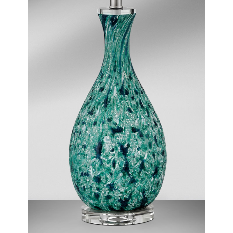30'' Green Table Lamp Set USB