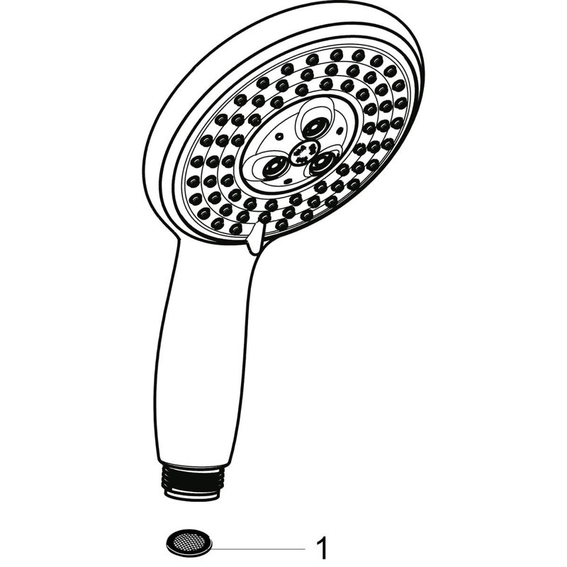 Pomme de douche à 3 jets Raindance E 100, Chrome
