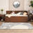 Maximized Storage Twin Daybed with 2 Pull-Out Drawers & 3 Shelves - Solid Wood, Walnut Finish-1121126849