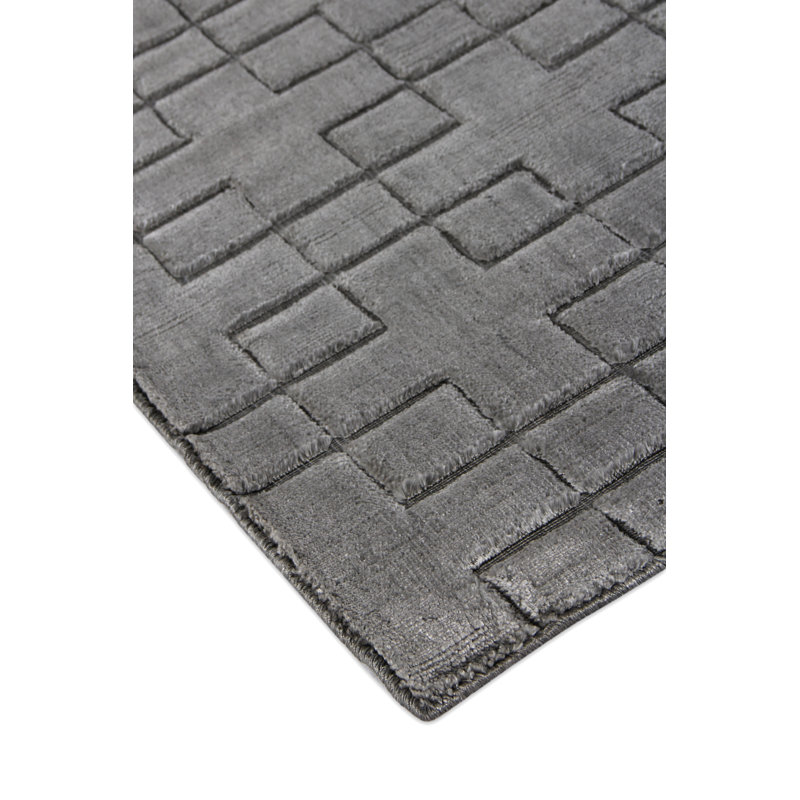 Smooch Geometric Area Rug in Dark Gray, Rectangle 6' x 9'