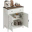 Armoire de rangement pour la cuisine, blanc - Buffet de bar à café avec tiroir pour la cuisine ou le salon