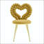 Fauteuil d'appoint capitonné en velours jaune-129041772-129041775