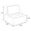 Canapé modulaire modulaire en lin avec structure en bois pour petits appartements et salons, gris clair