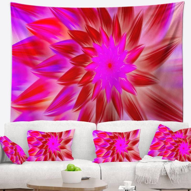 Tapisserie florale, H 50 po x l 60 po