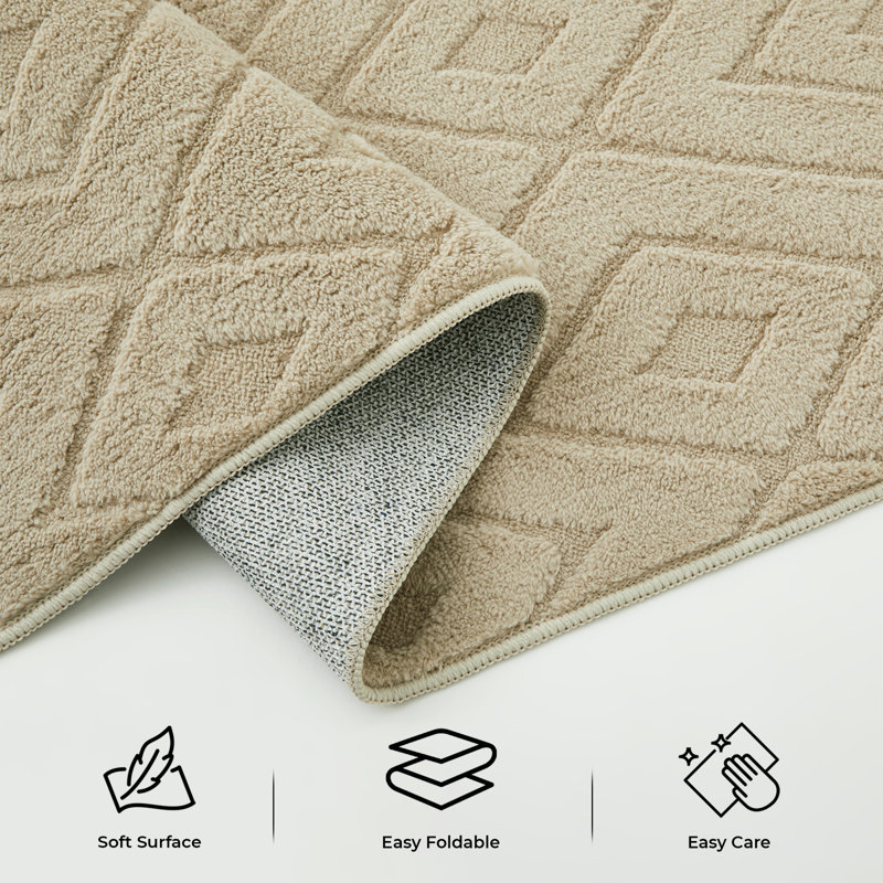 Geometric Shapes Machine Tufted Shag Area Rug, 200x290cm
