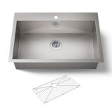 Vault™ 33" L x 22" W Top Mount/Under Mount Large Single Bowl Kitchen Sink
