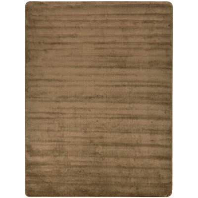 Washable Non Slip Soft Pile Solid Beige Salaam Design Area Rug