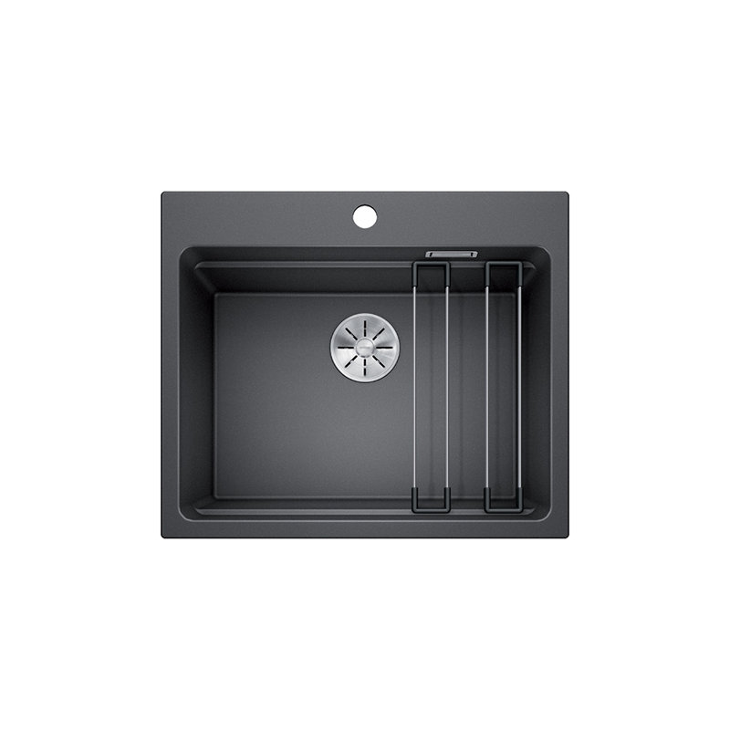 Etagon Single Bowl Inset Kitchen Sink, Anthracite
