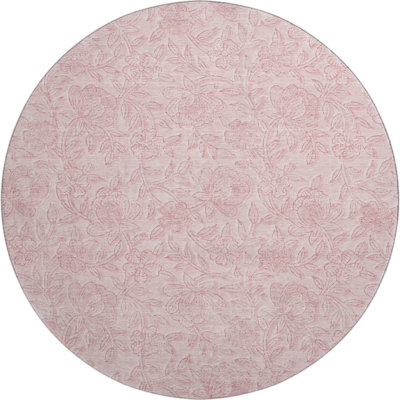 Premium Machine Washable Prisco Pink Rug