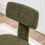 Chaises de salle à manger rembourrées en chenille vert moderne avec siège rembourré-819381082