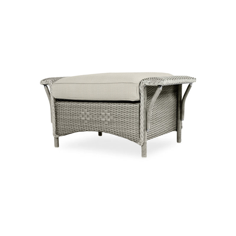 Nantucket Outdoor Ottoman, Rumba Stonewashed, Pewter
