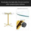 Table de bar ronde en verre, table de bar ronde de 36 pouces, plateau de table en verre trempé, support robuste à quatre colonnes plaqué chrome doré, convient aux tables de bar rondes transparentes dans les petits espaces, cuisines