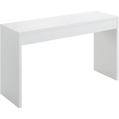 Modern Narrow Console Table – White