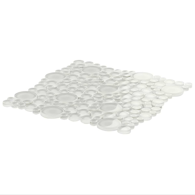 Loft Spa 12x12 Circles Polished Glass Mosaic Tile