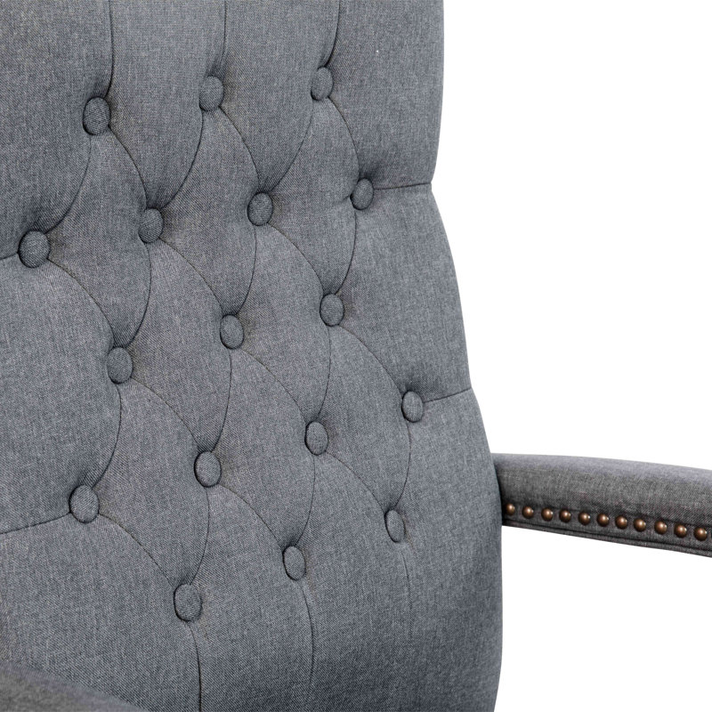 Executive Swivel Office Chair with Arms, Gray