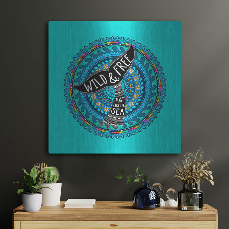 «Wild And Free Whale Mandala» par Hello Angel, H 24 po x l 24 po