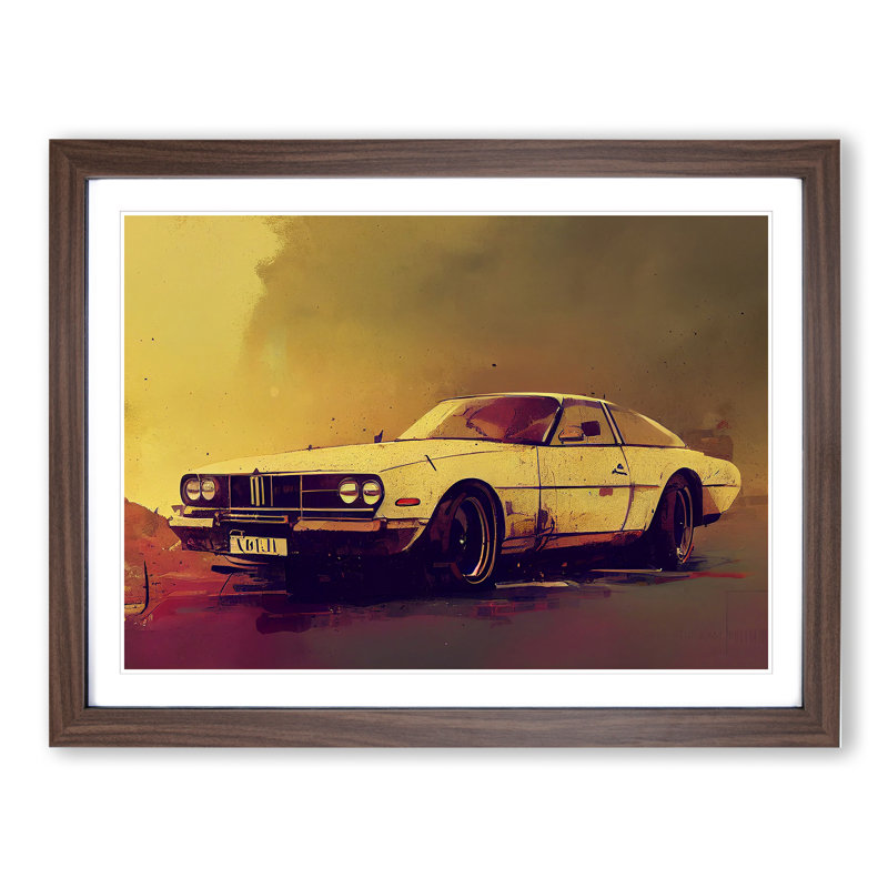 Concept Car Vol.4 - Framed Print, 25cm H x 34cm W x 2cm D, Walnut