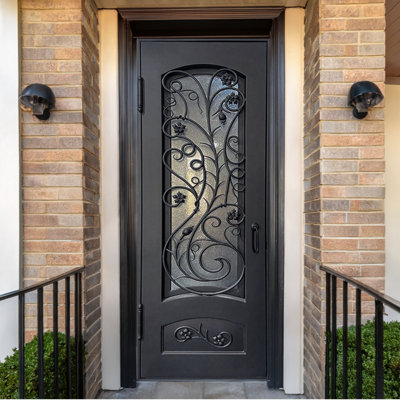 Twisted Vine Single Iron Door