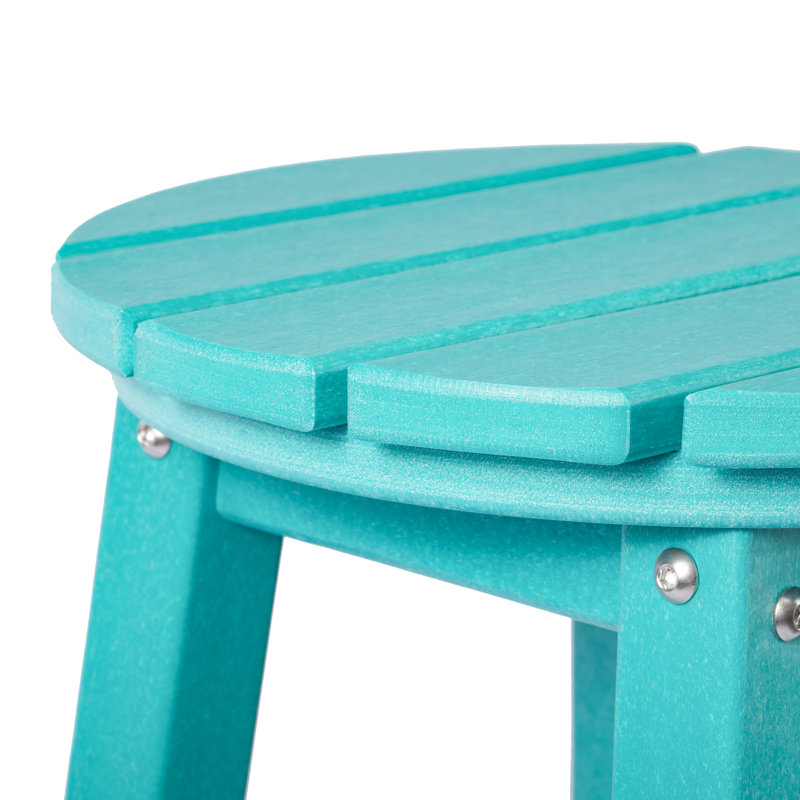 Tabouret de comptoir rond 24 po Laguna, Bleu sarcelle