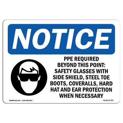 PPE Required Beyond This Point Sign