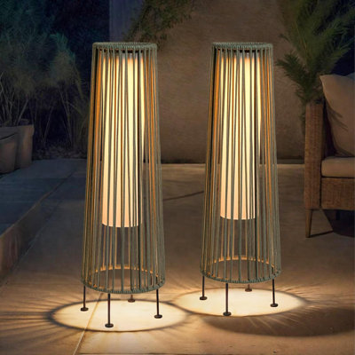 JHY DESIGN Outdoor Floor Solar Light 2-Pack
