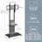 Heavy Duty Universal Floor Tv Stand Mobile Tv Cart With Shelf For 32"-65'' Led Lcd Tv Vertical/ Horizontal Display