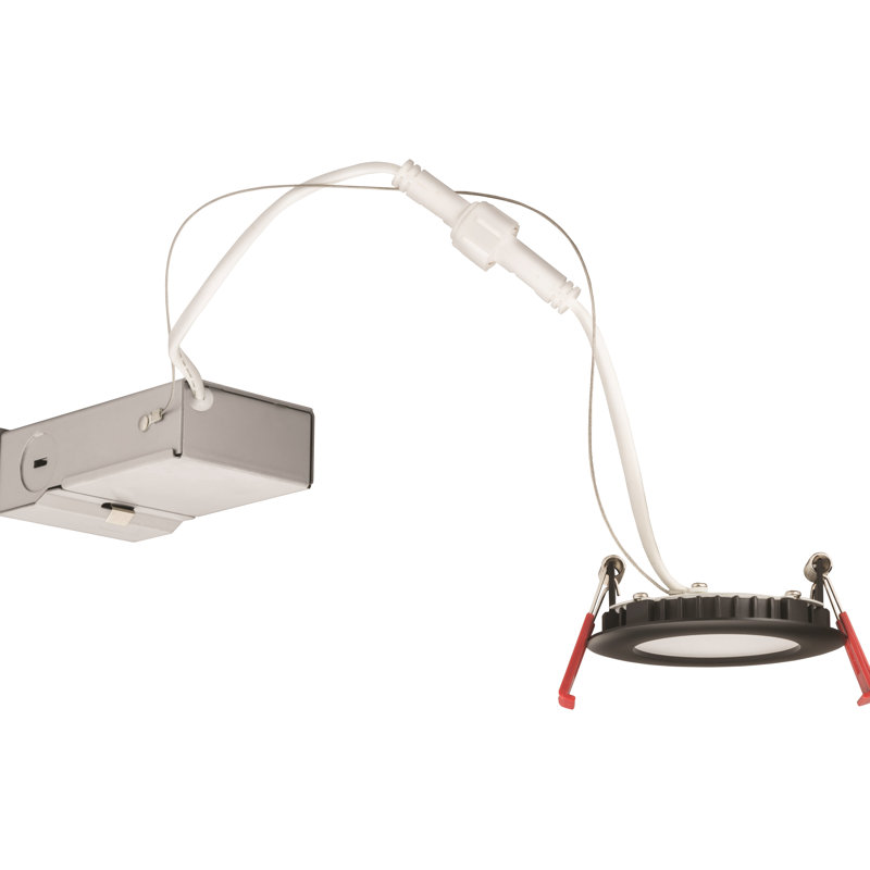 Wafer Matte Black 3" LED Recessed Lighting Kit for Indoor/Outdoor