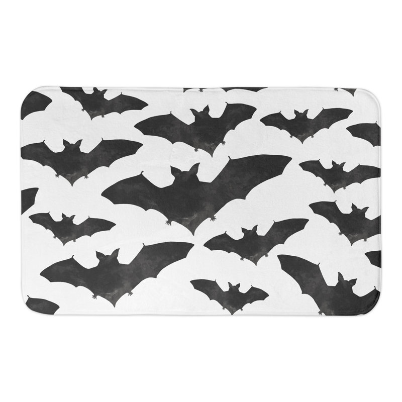 Tapis pour salle de bain bat print