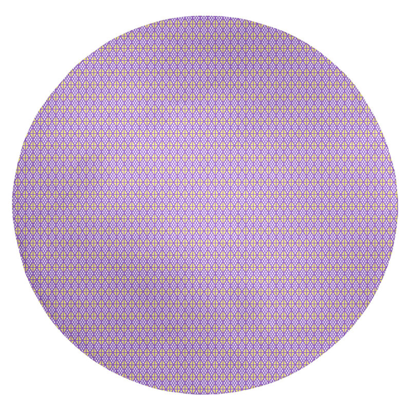 Chenille Geometric Indoor Rug, Round 5'