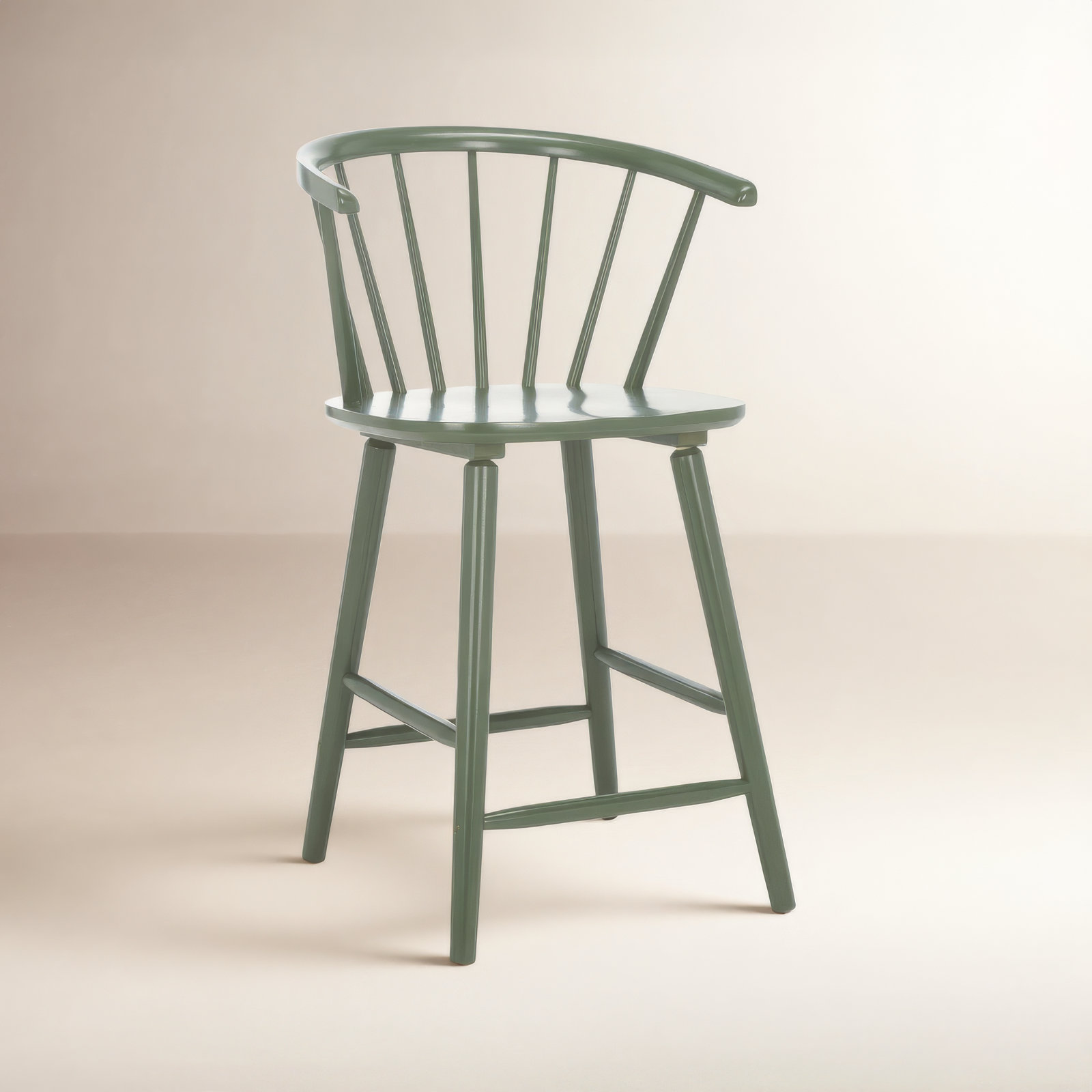 Sheffield Bar Stool, Short Stool (23" Seat Height), Dusty Green