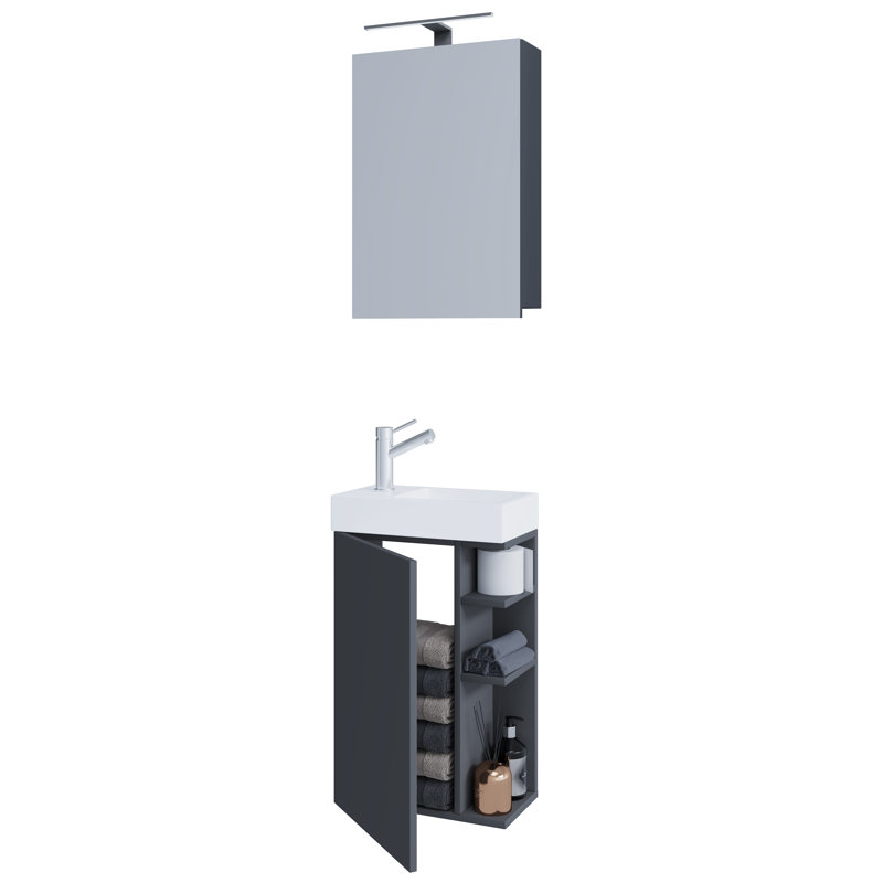 Ravis Bathroom Furniture Suite, Black