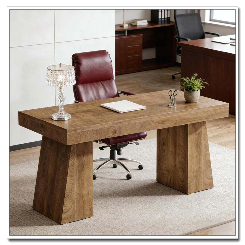 Bureau d'ordinateur, bureau de direction, Marron clair