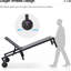 Chaise longue d'extérieur inclinable en aluminium avec roulettes et table pour chaises longues inclinables-501415749