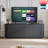 Sideboard Storage Cabinet TV Stand With Wave Pattern Buffet Cabinet Wooden Vertical Striped Cabinet For Kitchen/Bedroom/Entryway. Black, 64''W X 15''D X 24''H.