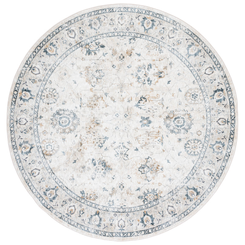 Tapis ivoire / beige clair Dream 727, Rond 6 pi 7 po