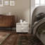 16.93-Inch Beige Nightstand With 2 Drawers