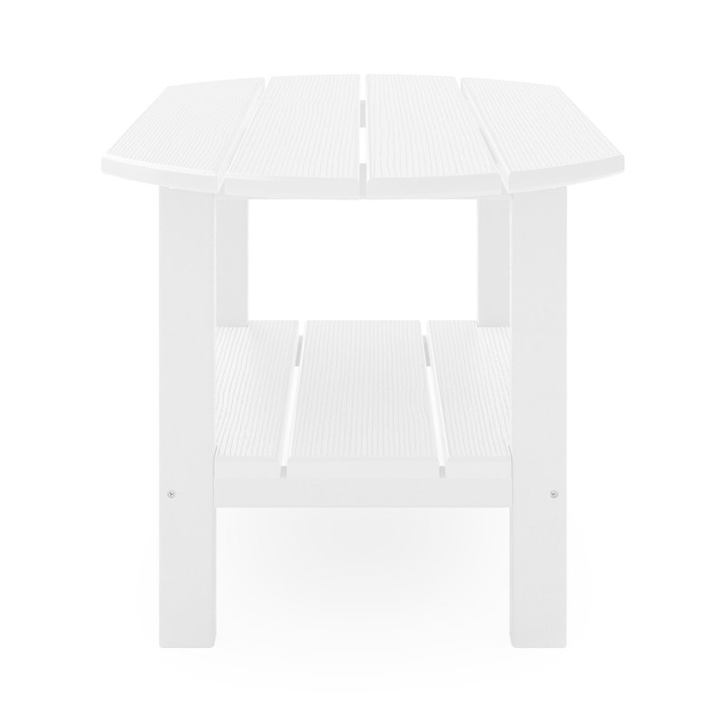 Table d'appoint ovale d'extérieur Ippolito, Destin - blanc, Destin - blanc