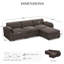 Canapé modulaire en L avec repose-pieds-575028794