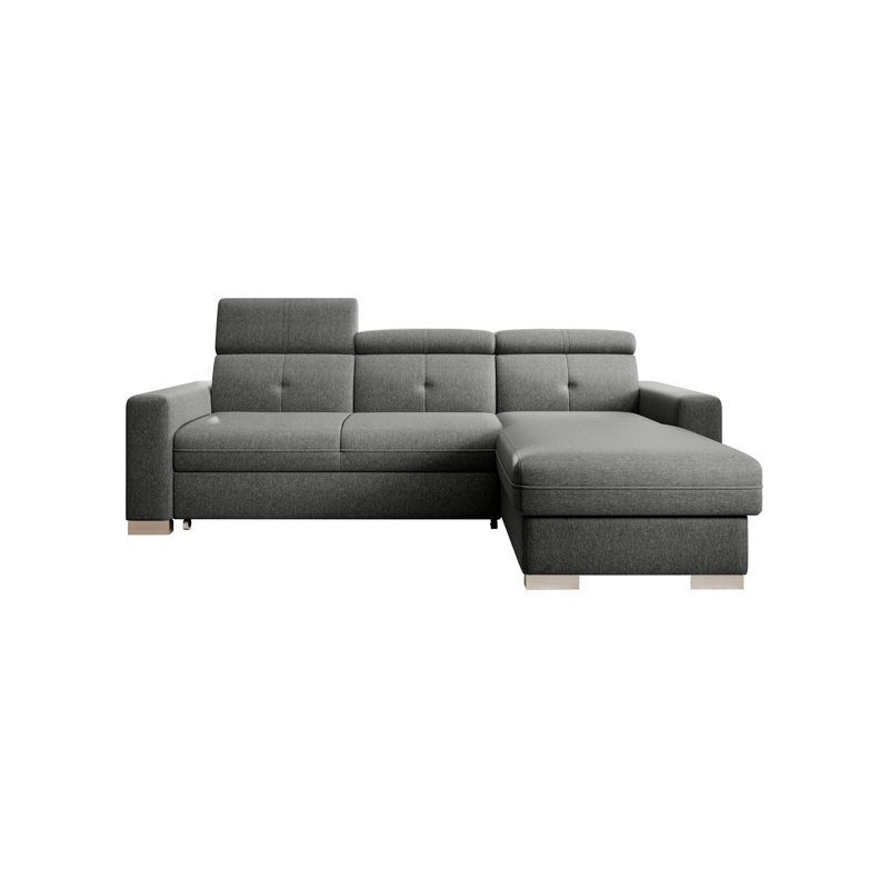 Korff 3 Seater Sofa Bed, Grey, Right Hand Facing