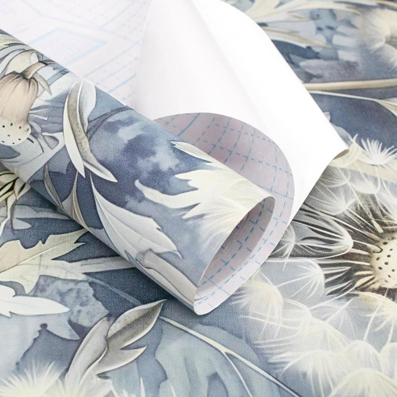 Papier peint floral à peler et coller pissenlit